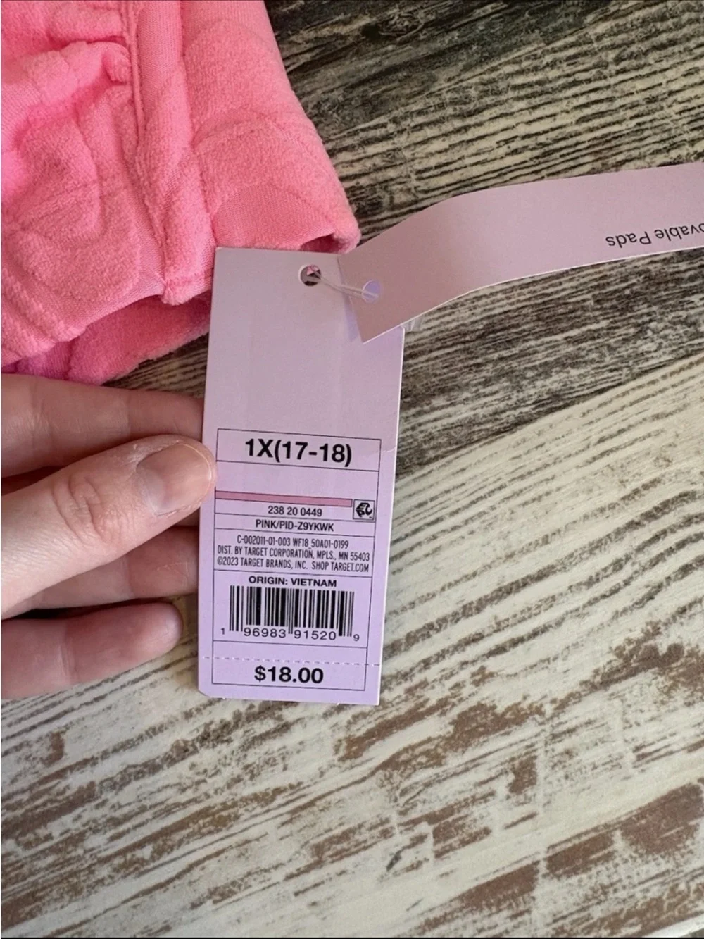 NWT Wild Fable Wavy Terry Textured Bralette Top Pink 1X - Picture 4 of 5